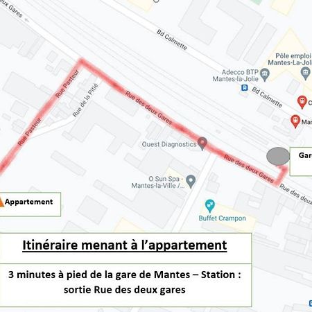Appartement F2 De Haut Standing En Hypercentre Avec Jardin Prive A 270 M De La Gare De Mantes ! Luaran gambar